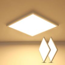Comely - Lot de 2 Plafonniers led, Plafonnier Salon Carré Ultra-Mince 30CM, Luminaire Plafonnier Moderne 24W pour Salle de Bain Chambre Cuisine Salon
