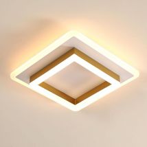 Comely - Moderne LED-Deckenleuchte, 30 w, 3600 lm, geometrisches Design, Acryl, Gold, Deckenlampe für Schlafzimmer, Küche, Flur, Warmweiß 3000 k
