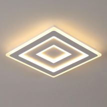 Moderne led Deckenleuchte Quadratisch, led Deckenlampe 52W, Deckenleuchte aus Weißem Acryl ø 40cm für Schlafzimmer, Wohnzimmer, Flur (3000K