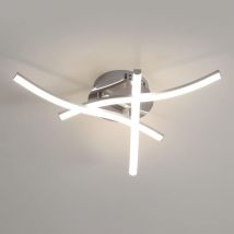 Plafoniera led, Luminaria a Soffitto a Forma di Onda, Luce Bianca Neutra 4500K, led Integrati 18W 1600Lm, Lampadario Moderno per Soggiorno, Camera da