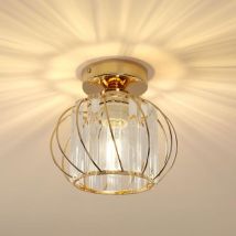 COMELY PLAFONNIER EN CRISTAL LUXUEUX AVEC BORDURE DORÉE pour Chambre Salon Cuisine