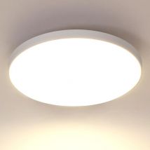 Comely - Plafonnier led 24W, Blanc Luminaire 2700LM pour Salle de Bain, Moderne Lampe de Plafond Rond Étanche IP54, 27CM pour Chambre à Coucher et