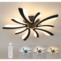 COMELY Plafonnier LED Dimmable, 48W 5400LM Lampe de Plafond Avec Télécommande, Moderne Luminaire Plafonnier pour Salon, Chambre à Coucher, 70cm,