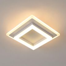 Plafonnier led Moderne, 24W 2700LM Lampe de Plafond Carré, Luminaire Plafonnier led en Acrylique pour Chambre à Coucher, Salon, Couloir, Salle