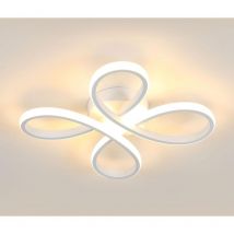 Comely - Plafonnier led Moderne, 30W Lampe de Plafond Design Floral, Luminaire Plafonnier led pour Chambre, Salon, Salle à Manger, Cuisine - Blanc