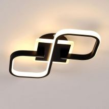 Comely - Plafonnier led Moderne Salon 30W 4050LM, Luminaire Plafonnier led Noir, 40.5CM Éclairage de Plafond led Carré Acrylique pour Chambre Cuisine