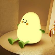 Veilleuse Enfant en Forme de Poire, Veilleuse Enfant Kawaii , Luminosité réglable , Veilleuse Enfant Rechargeable en Silicone, Veilleuse Portable