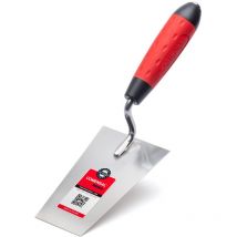 Comensal - Cazzuola a punta quadra 140mm - Cazzuola in Acciaio Inox Inossidabile - Cazzuola da muratore - Cazzuola con manico in gomma – Spatola in