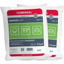 Set da 2 Teli per Imbiancare 5,5 μm - Telo Protettivo per Pittura - Pellicola di mascheratura - Teli Plastica per Coprire Telo - Made in eu - 4x5m