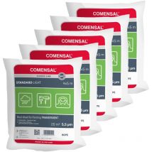 Set da 5 Teli per Imbiancare 5,5 μm - Telo Protettivo per Pittura - Pellicola di mascheratura - Teli Plastica per Coprire Telo - Made in eu - 4x5m