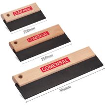 Spatola Di Gomma 200 Mm 250 Mm 300 Mm - Spatola Per Fuga - Spatola Per Fughe Raschietto Per Piastrelle In Gomma - Manico In Legno - Made In Eu - 