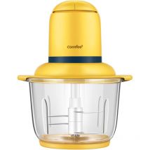 MJ-FM4001W Tritatutto Elettrico da Cucina, 2 Lame , Tritatutto, 2 Velocità, Capacità 2L, 300 w, Giallo - Comfee