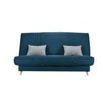COMFORT BULTEX Clic clac 3 places - Tissu Bleu - Made in France - L 192 x P 95 x H 101 - MONA