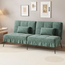 Comhoma - canapé Convertible en Peluche, canape 3 Places, Style Moderne, pour Salon, Appartement, Petit Espace,Pieds en métal 174 40 74cm, Velours