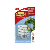 Command - Juego de 2 ganchos adhesivos ovalados transparentes 0,9 kg