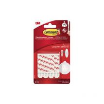 Command - 3M paquet de recharge languettes adhésives, blanc noir 17021FGN