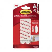 3M paquet de recharge languettes adhésives, blanc noir 17023PFGN - Command