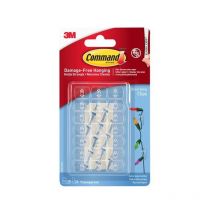 Command - Clear Decorating Clips with Clear Strips (Pack 20) COM17026CLR
