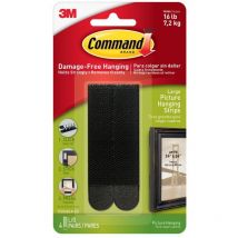 Command Large Picture Hang Strips - Black (Pack of 4)