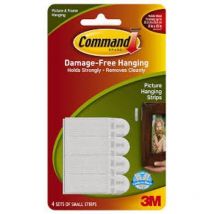 Command Small Pict Strips White (Pack of 4)