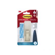 Command - Gancho adhesivo moderno plateado 2,3 kg
