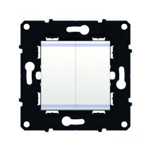 Arnould - Commande 1 ou 2 fonctions pour lumières ou volets - Livré avec 2 manettes 1 module - blanc Espace Evolution 64161