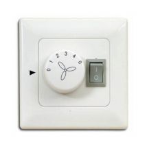 Interrupteur / Commande murale pour ventilateur de plafond avec éclairage - montage encastré