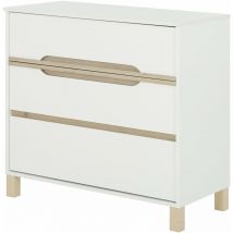Commode 3 tiroirs - Blanc