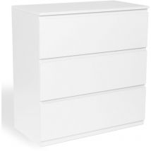 Idmarket - Commode 3 tiroirs tomi 78 cm bois blanc
