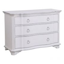 Decoration D ’ Autrefois - Commode 3 Tiroirs - Bois-MDF - Blanc - Interior's