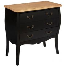 Atmosphera Créateur D'intérieur - Chiffonnier Chrysa noir 3 tiroirs