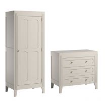 Commode 3 tiroirs et armoire 1 porte VOX Milenne Cachemire