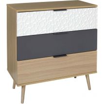 The Home Deco Factory - Commode 3 tiroirs scandinave Sven