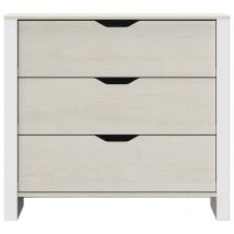 Calicosy - Commode 3 tiroirs nairobi - Châtaignier blanchi