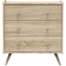 Commode 3 tiroirs Sauthon Access - Bois de chêne