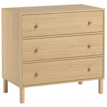 Commode 3 tiroirs Tela - L90 cm - Calicosy