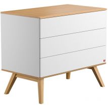 Commode 3 tiroirs VOX Nature Blanc