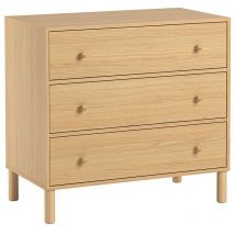 Commode 3 tiroirs VOX Tela - Bois de chêne