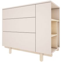 Commode 3 tiroirs Wood Luck Romy - Beige