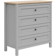 Petits-meubles - Commode 4 tiroirs Juno Gris