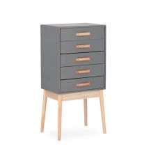 Webmarketpoint - Cassettière 5C Ordinaire Gris