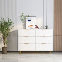 Sureh - Commode 6 tiroirs, Commode Meuble de Rangement style contemporain, Armoire avec 6 tiroirs Chambre Enfant/Adulte,Commode contemporaine 6