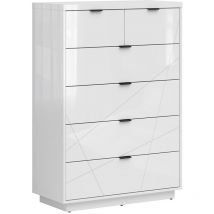 Petits-meubles - Commode 6 tiroirs Sven Blanc