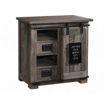 Massivmoebel24 - Commode 70x45 Manguier laqué Gris railway 223 - gris