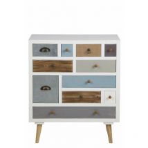 Hellin - Commode moderne en bois 11 tiroirs L70 - thalia