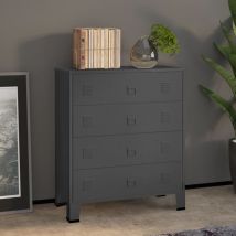 Vidaxl - Armoire à tiroirs industrielle Anthracite 78x40x93 cm Métal