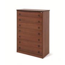 Argonauta - Cassettone en Bois Mélaminé Antique avec 5 Tiroirs H.127x76x41 cm