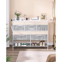 Commode, Armoire, 5 Tiroirs de Grande Capacit Meuble de Rangement
