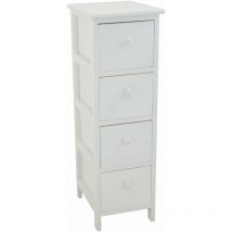 King Home - Petite commode 4 tiroirs en bois