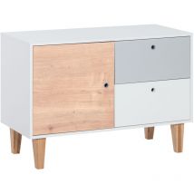 Petits-meubles - Commode basse 1 porte 2 tiroirs Vox Concept Bois